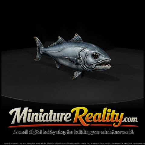 Toothed Saltwater Fish Miniature - Sculpture (HO /