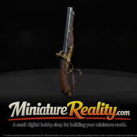 Traditional Pirates Flintlock Pistol Single Shot miniature, three-quarter view — thumbnail 1