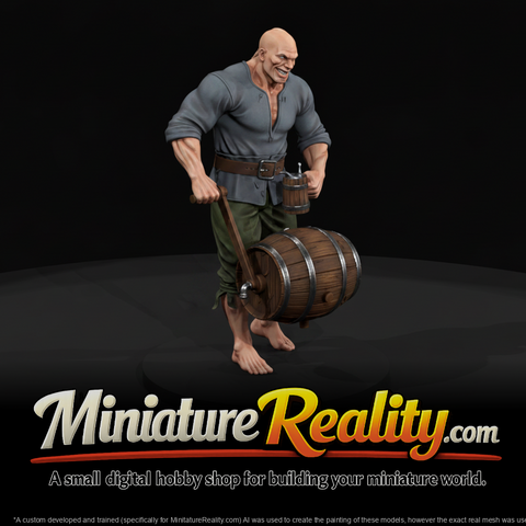 Traditional Pirates Ibrahim The Stevedore miniature, three-quarter view