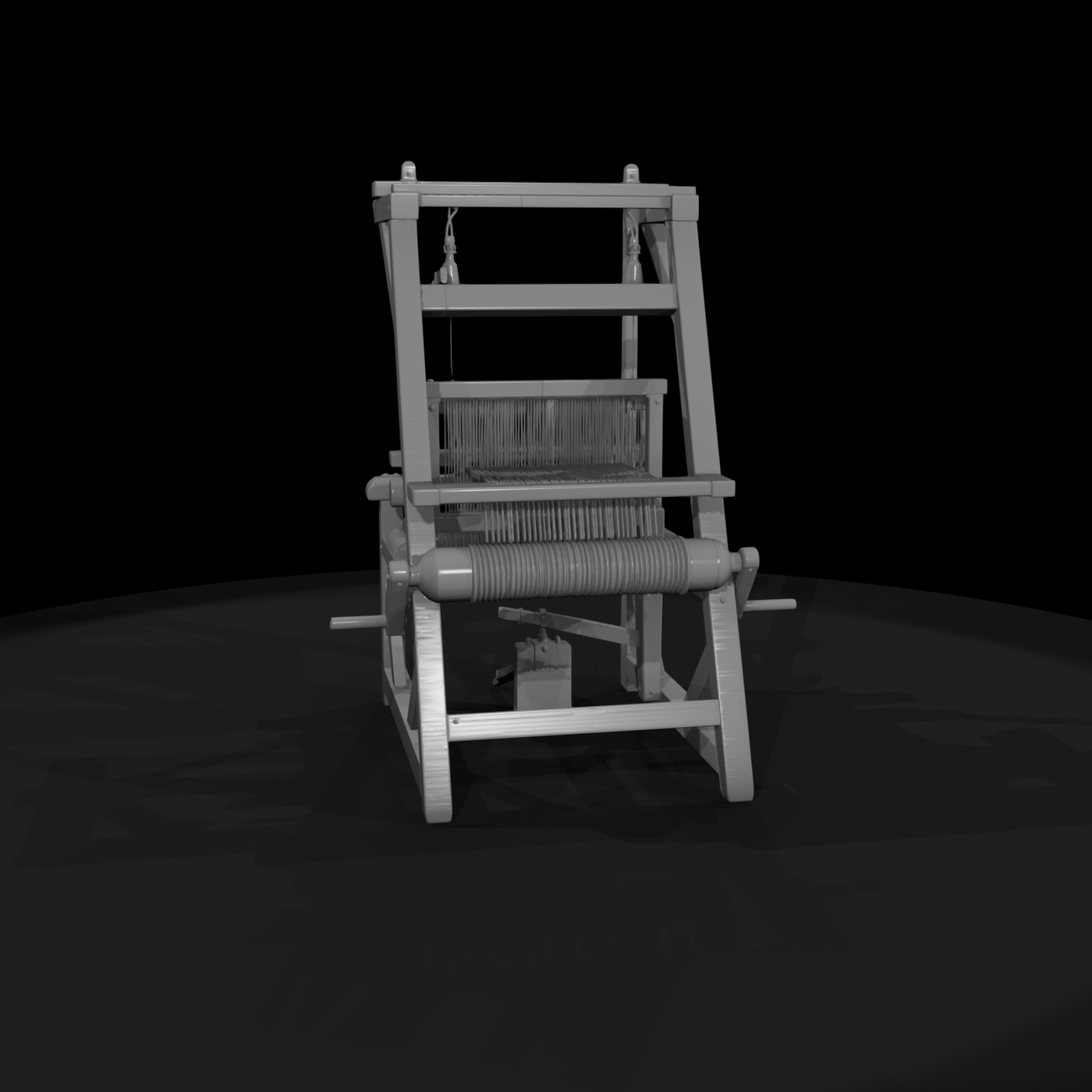 Traditional Wooden Weaving Loom — Miniature