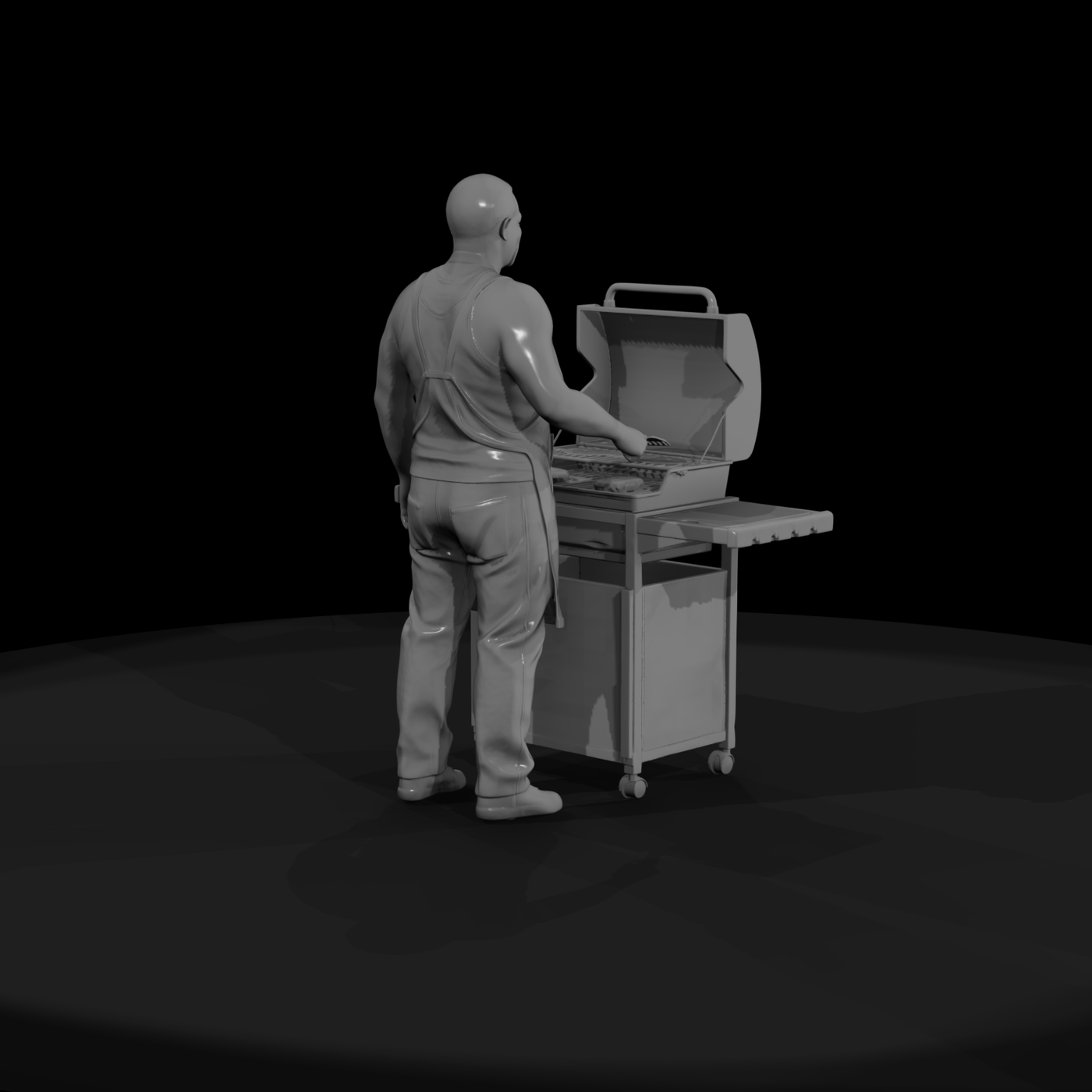 uncle with bbq