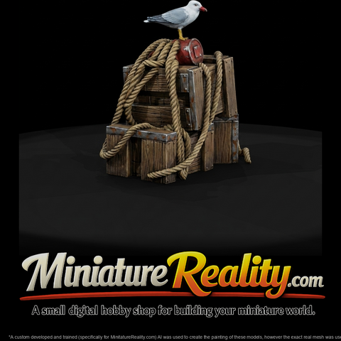Dockside Crates & Seagull