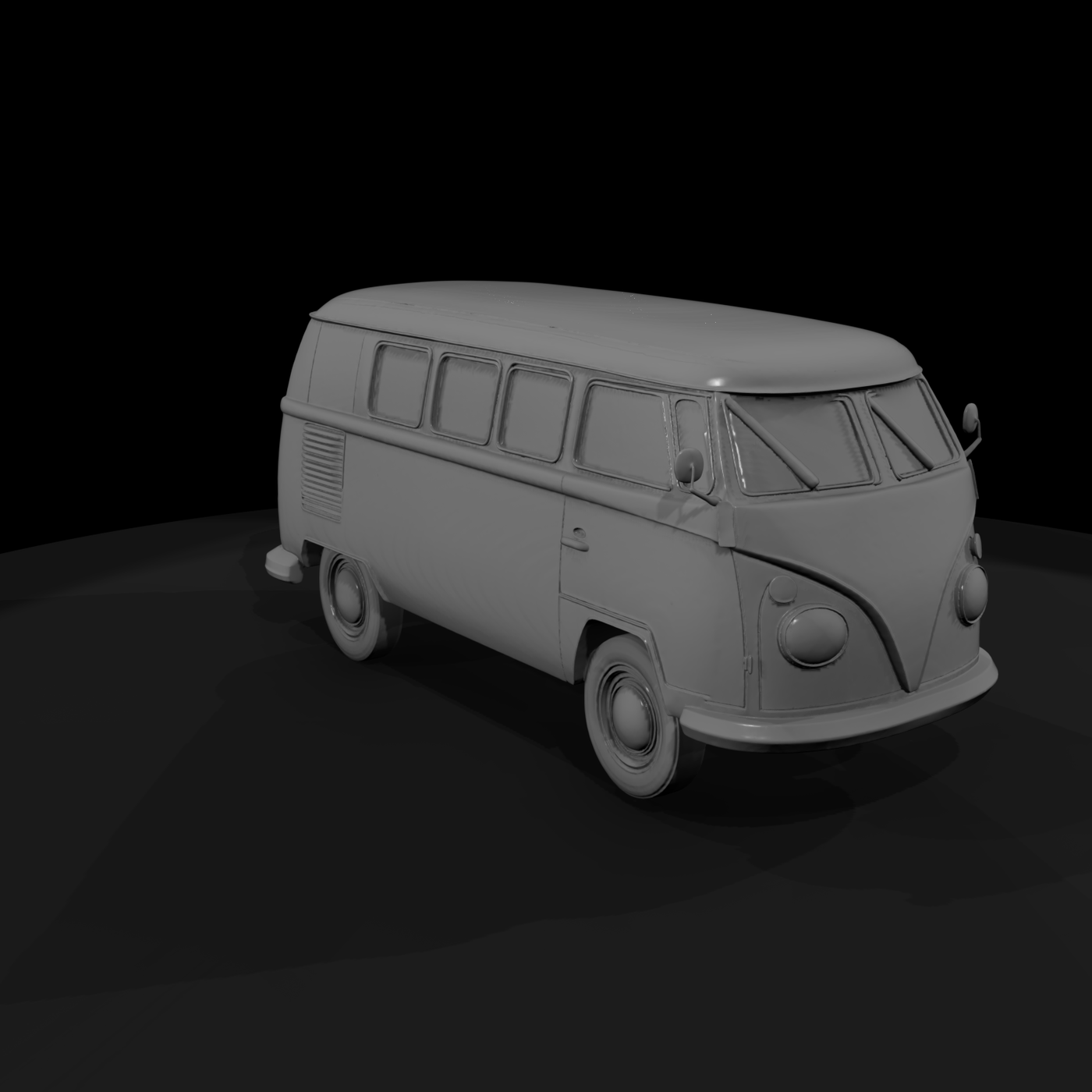 Classic VW Microbus T1 Diorama Van