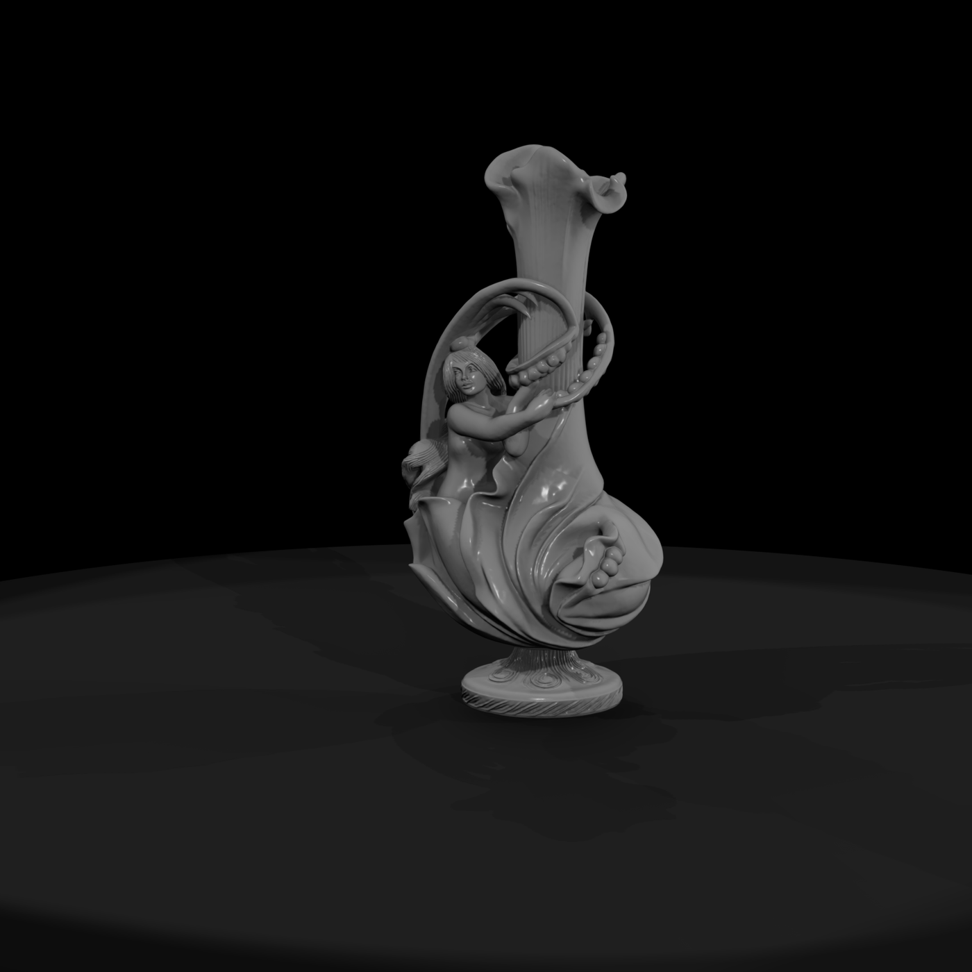 Untitled 222 decorative vase with female figure