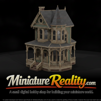 Victorian Dollhouse Exterior — Exterior Shell miniature, three-quarter view — thumbnail 2