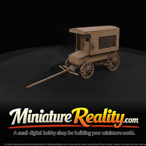 Victorian Jail Wagon — Horse‑Drawn Prison Van (3D‑Printable Miniature)