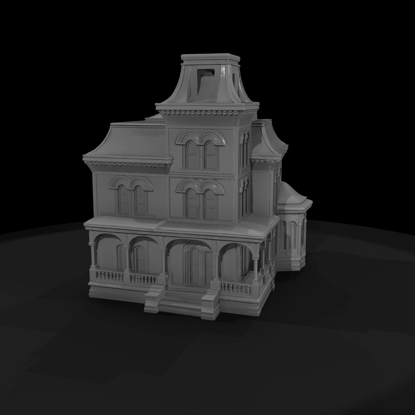 Victorian / Second Empire mansion model