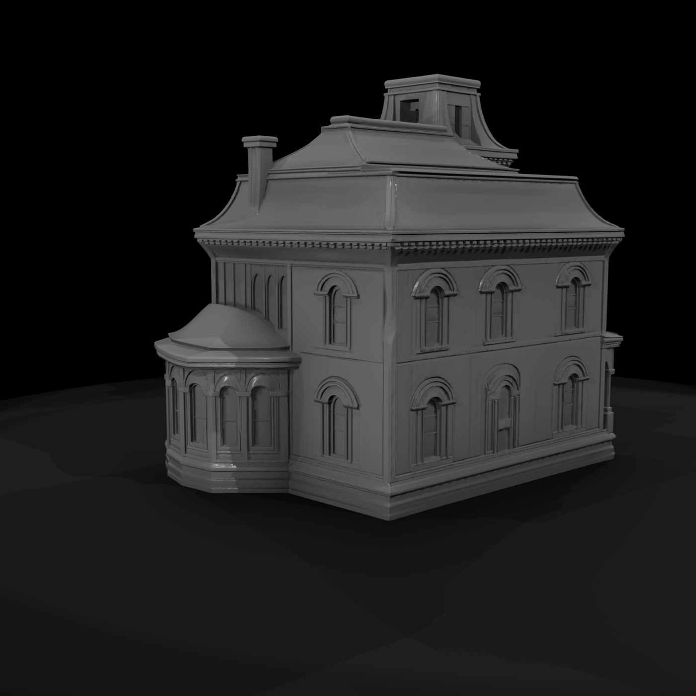Victorian / Second Empire mansion model