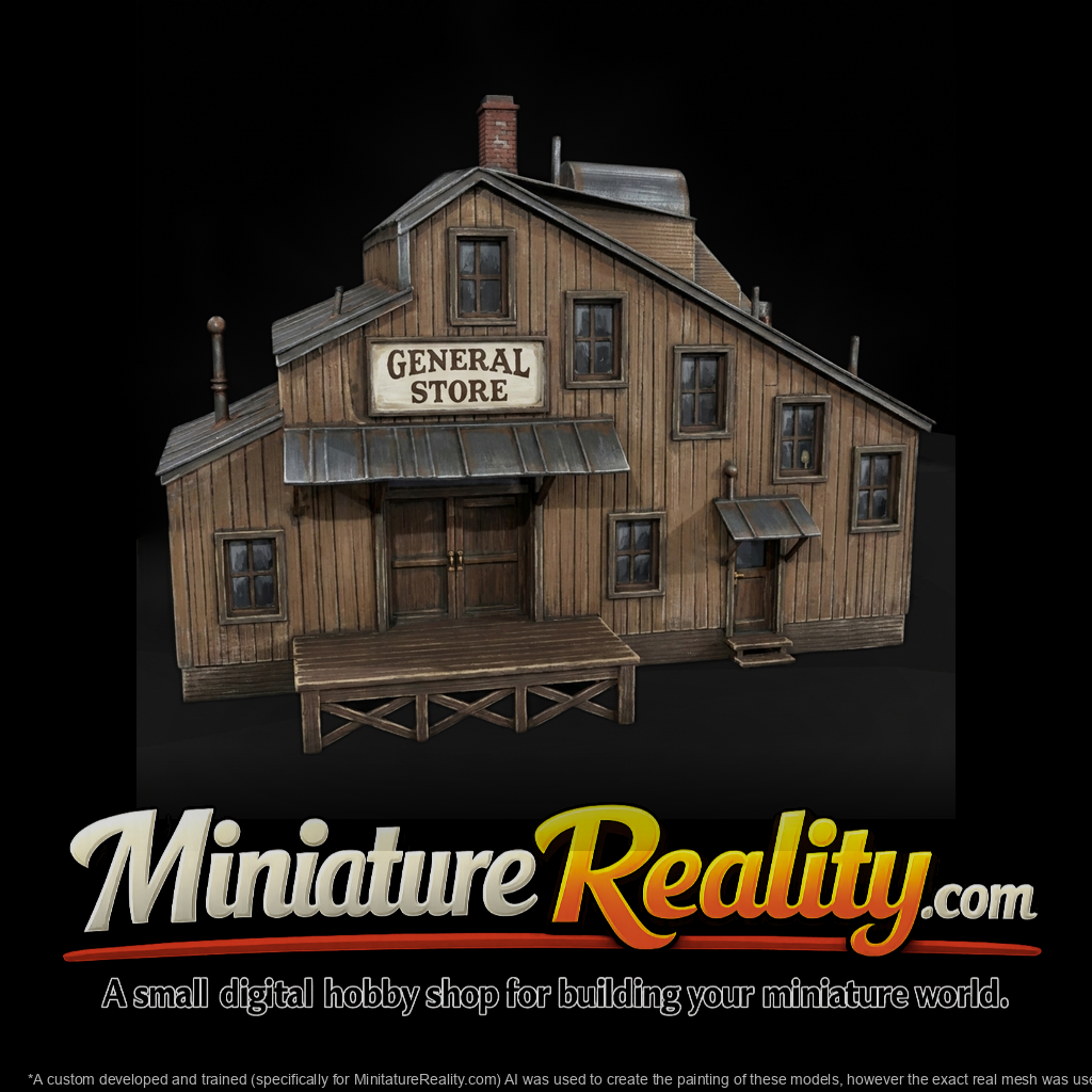 Victorian Storefront Facade with Platform (HO Scale)