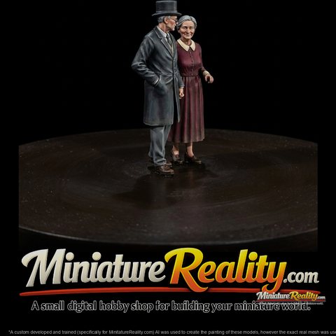 Victorian Elderly Couple Walking