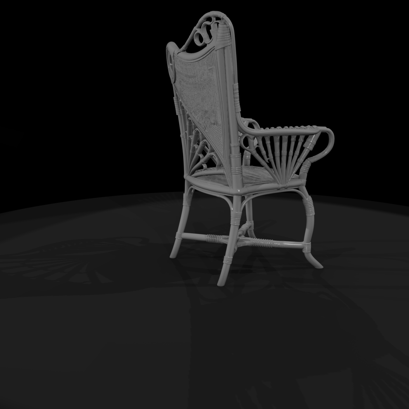 Vintage Bohemian Rattan Wicker Armchair — Miniature Chair