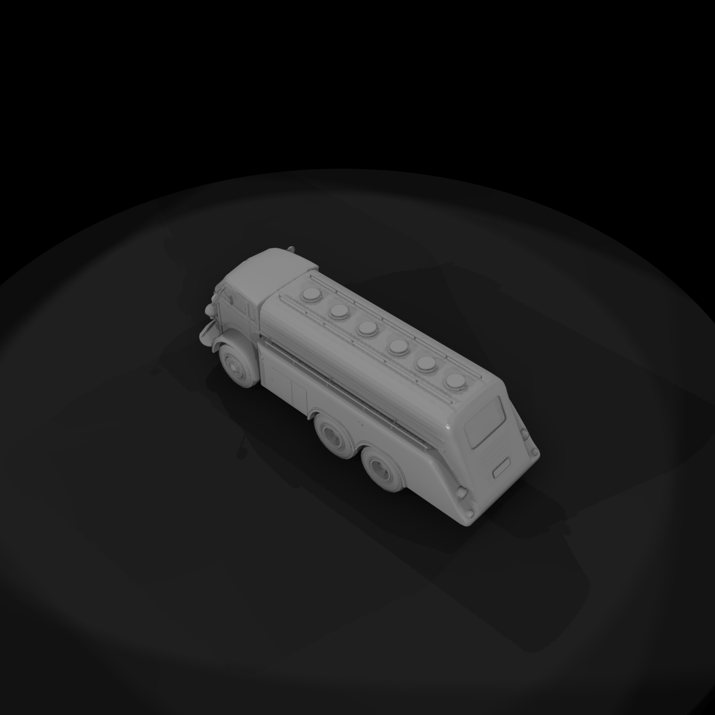 Vintage Fuel Tanker Truck — 3D Printable Compatible)