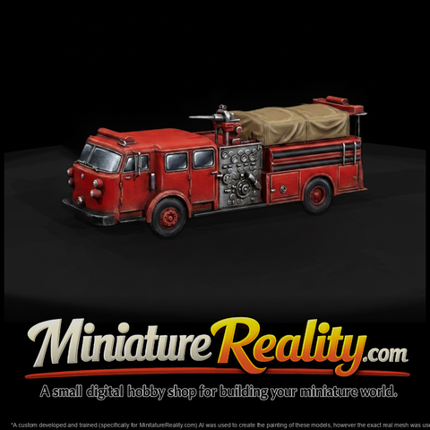 Vintage Pumper Fire Truck — 3D Printable