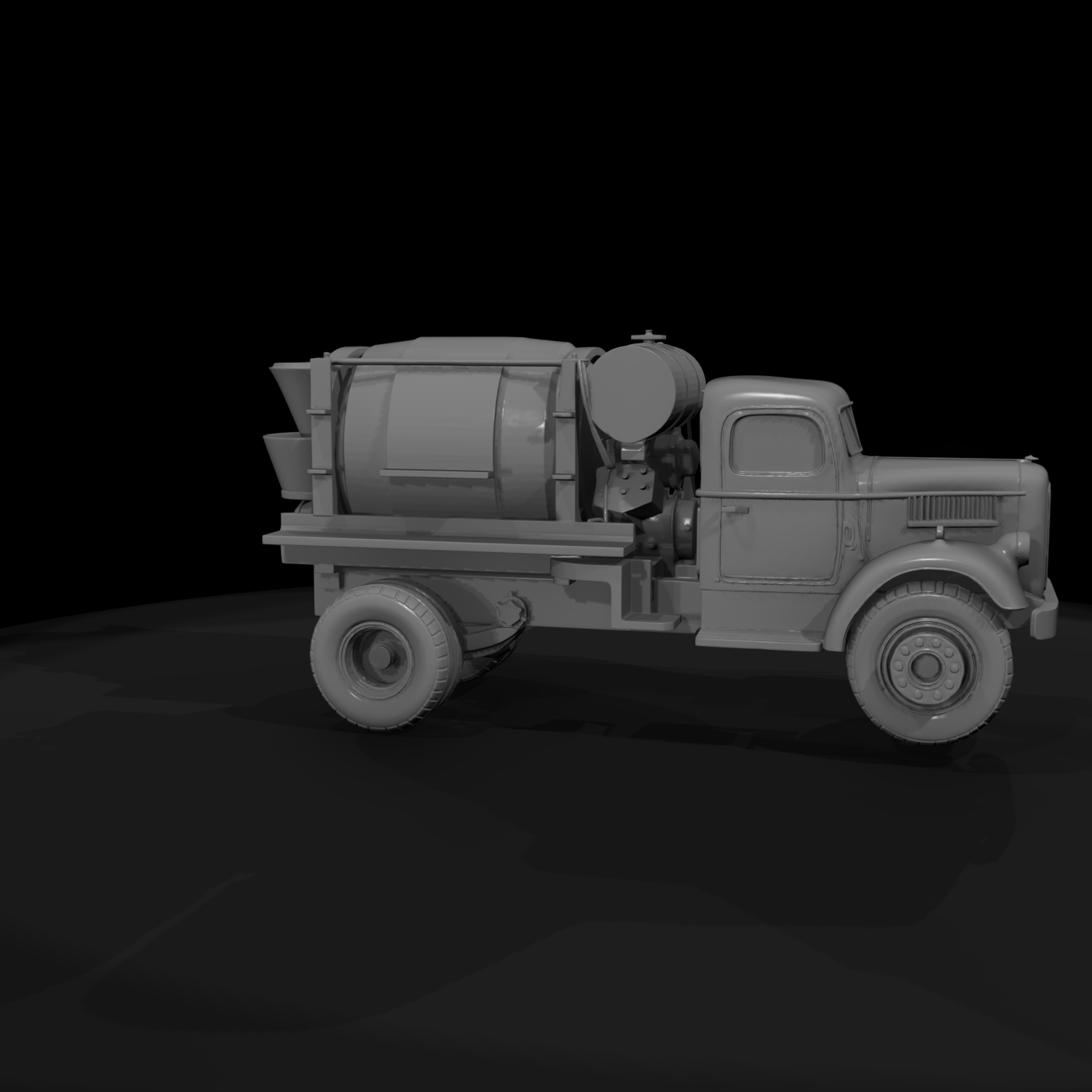 Vintage Cement Mixer Truck
