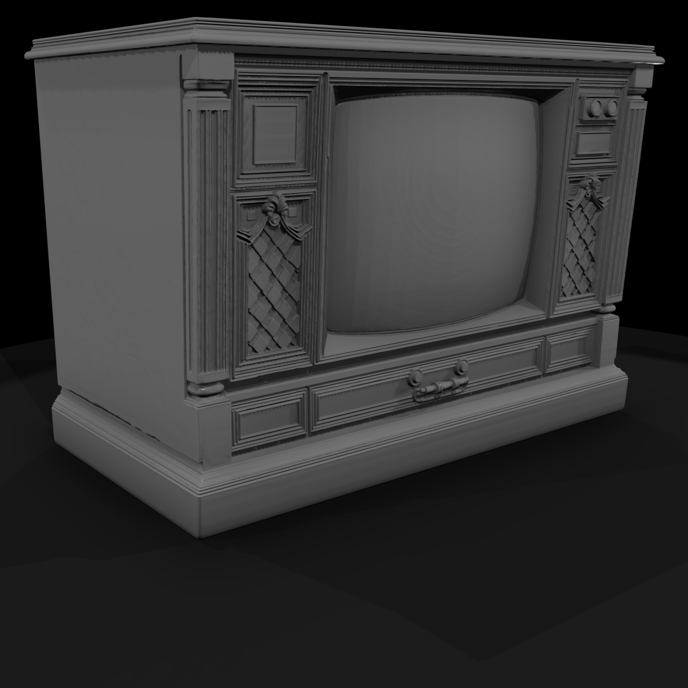 Vintage Console Television