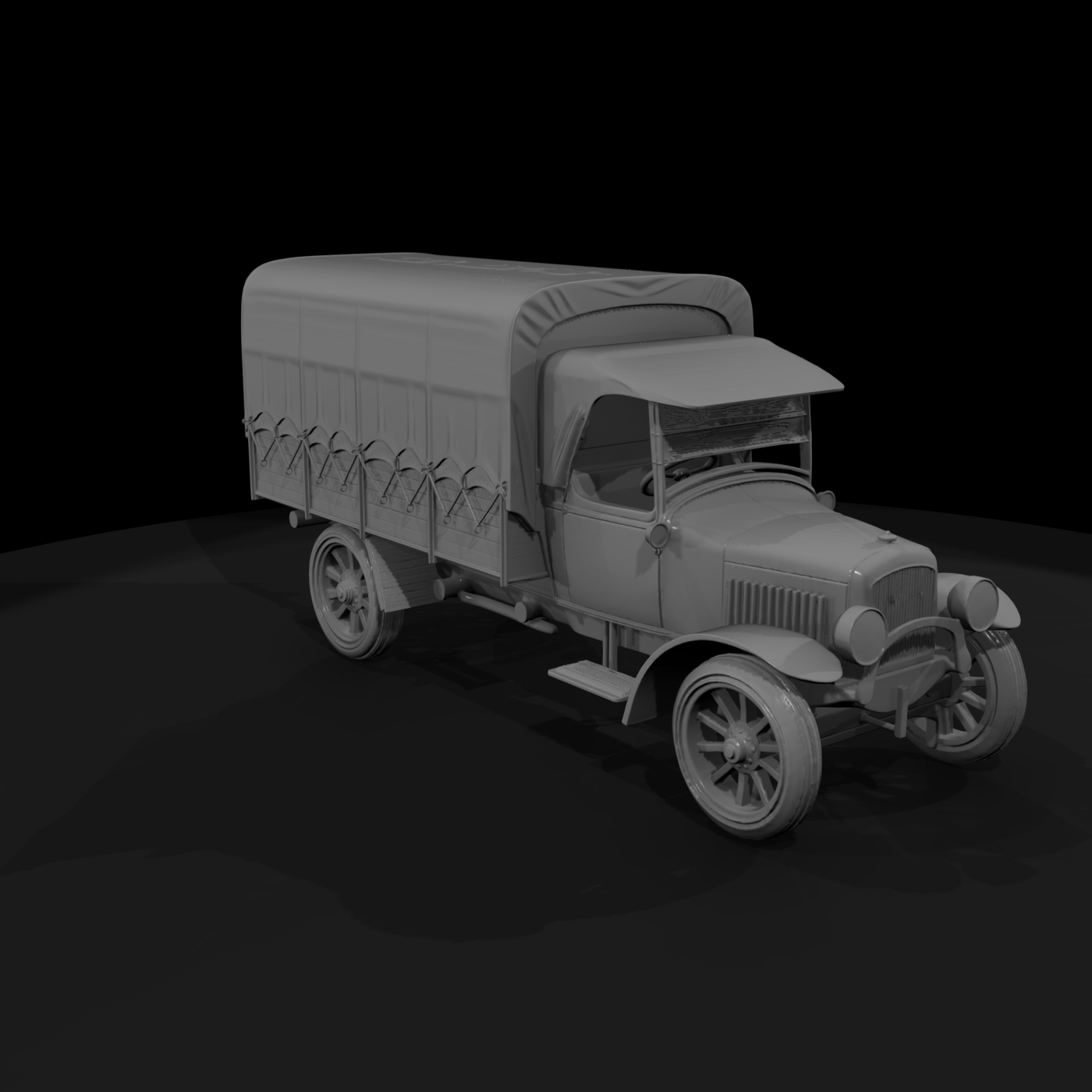 Vintage Covered Cargo Truck
