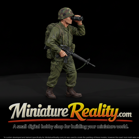 Vietnam War US Army Rifleman miniature, three-quarter view