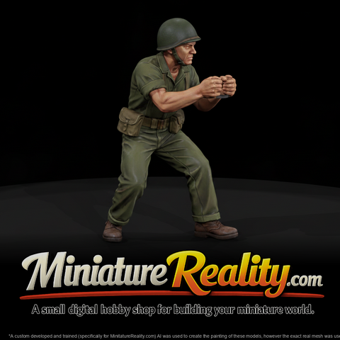 Vietnam U.S. Navy Naval Gun Crewman Figure, three-quarter view