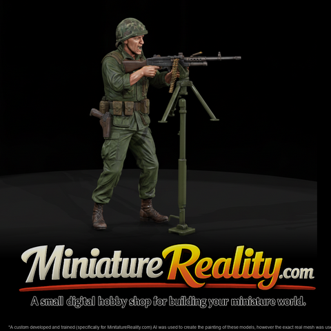 United States Army Acav Crewman M113 miniature, three-quarter view