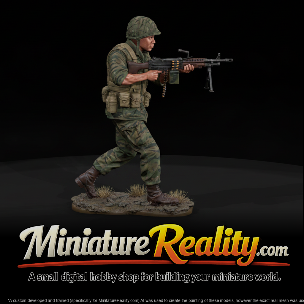 United States Marine M60 Gunner miniature, three-quarter view