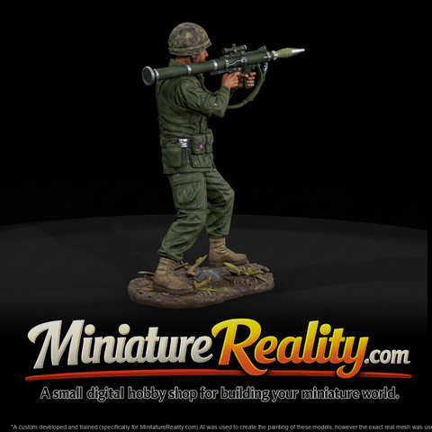 United States Marine Rocketman miniature, three-quarter view