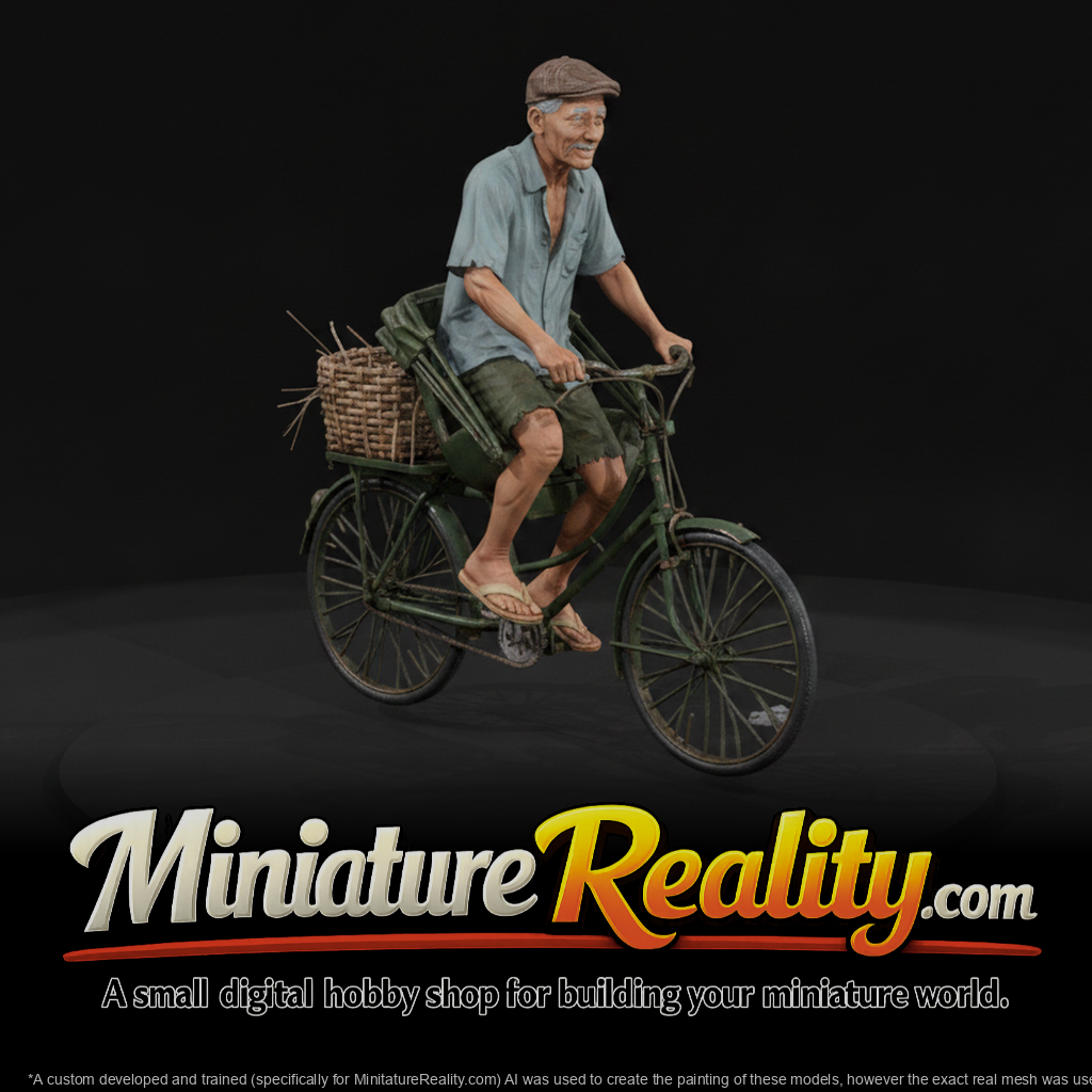 Civilian Cyclo Driver miniature, three-quarter view