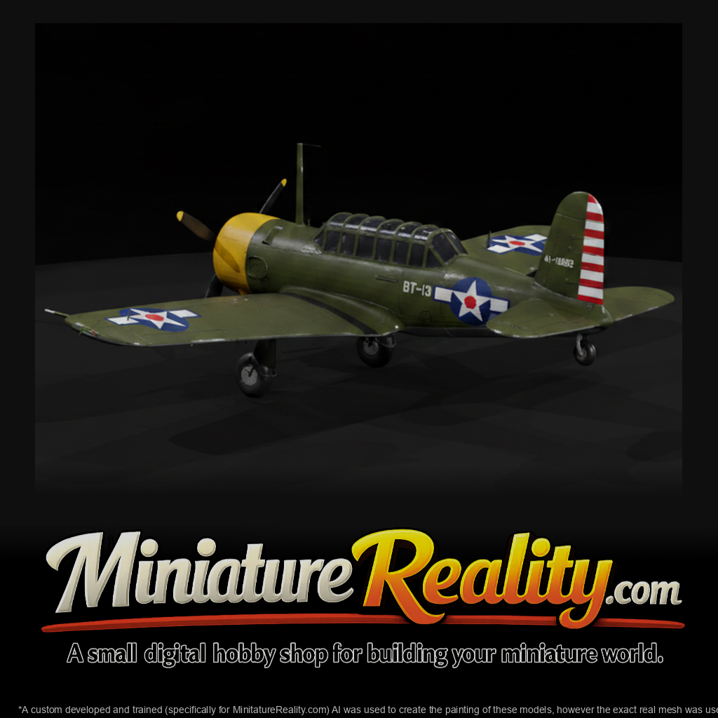 Vultee BT-13 Valiant miniature, three-quarter view