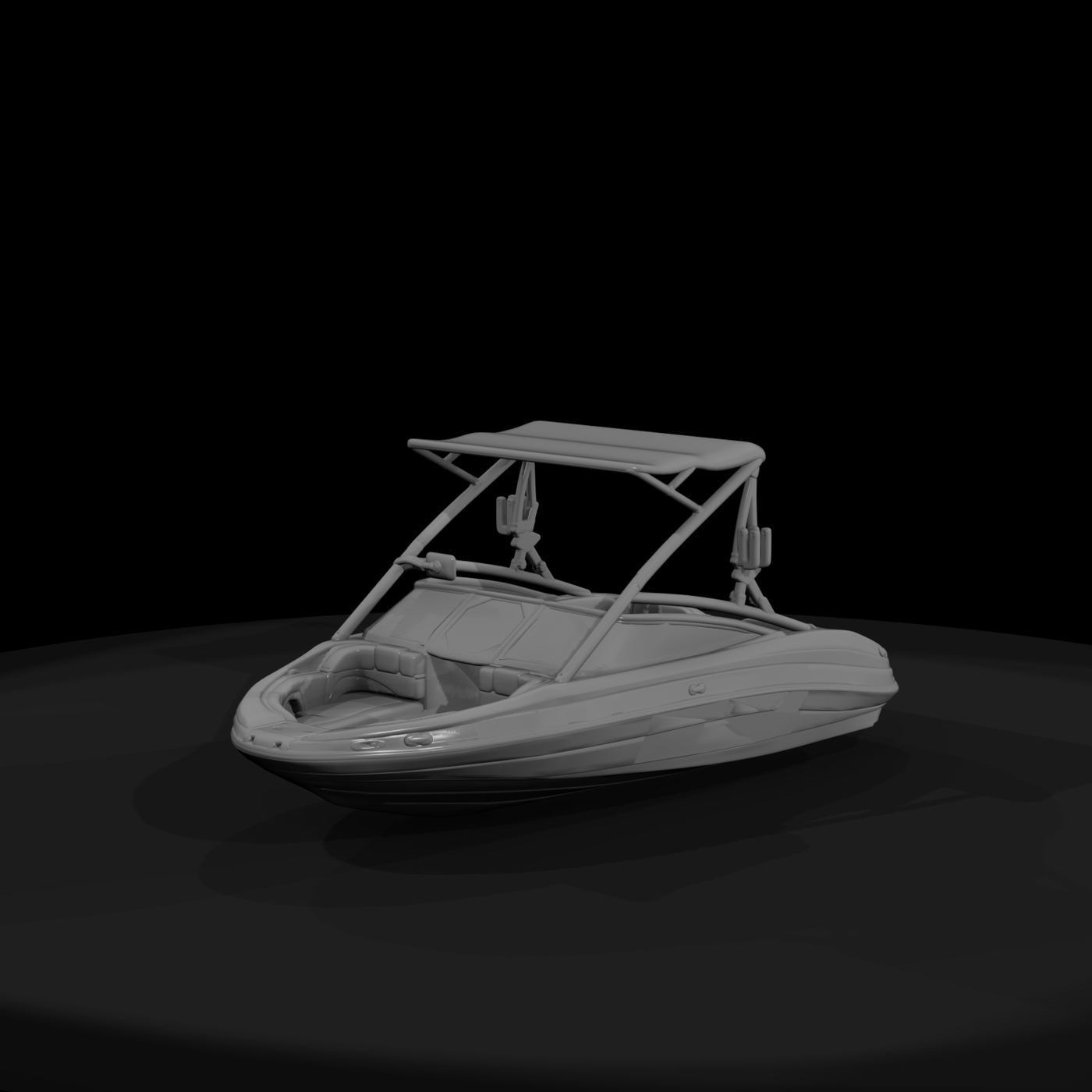 Wakeboard Bowrider Boat with Tower & Bimini