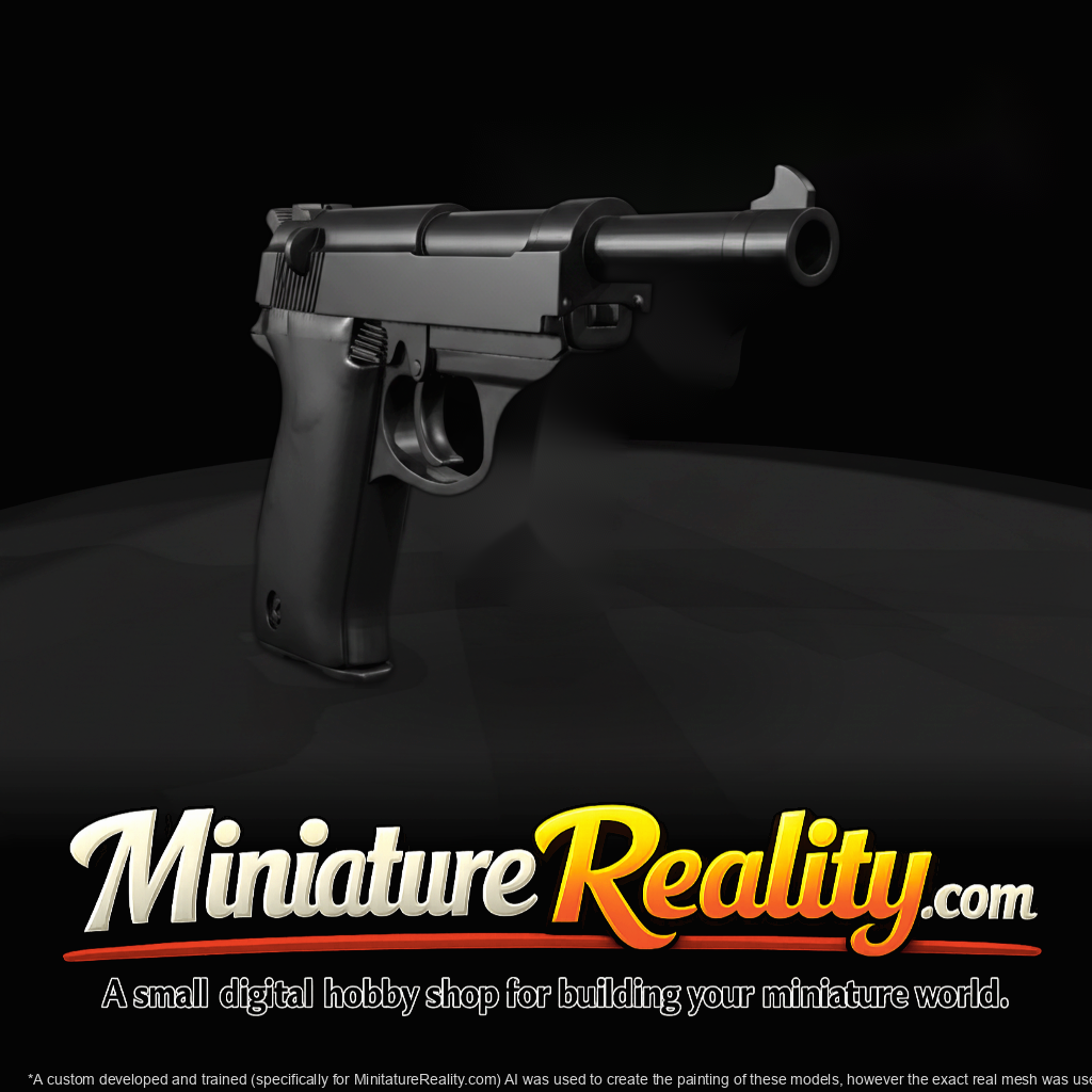 Walther Walther P38 Pistol (3D‑Printable Miniature) Pistol (3D‑Printable Miniature)