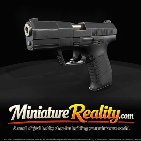 Walther Walther P99 Semi-Automatic Pistol (3D Printable Model) Semi-Automatic Pistol (3D Printable Model)