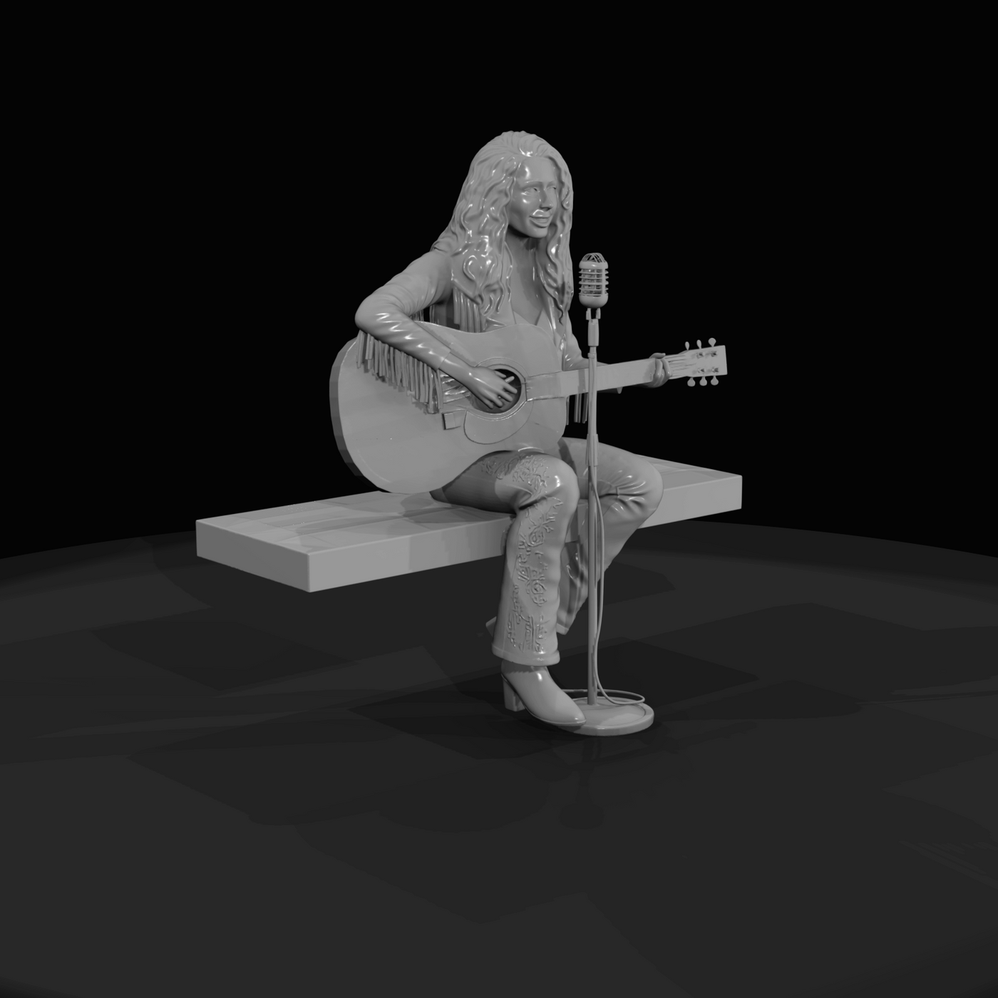 Western Bar Acoustic Musician (1970s)