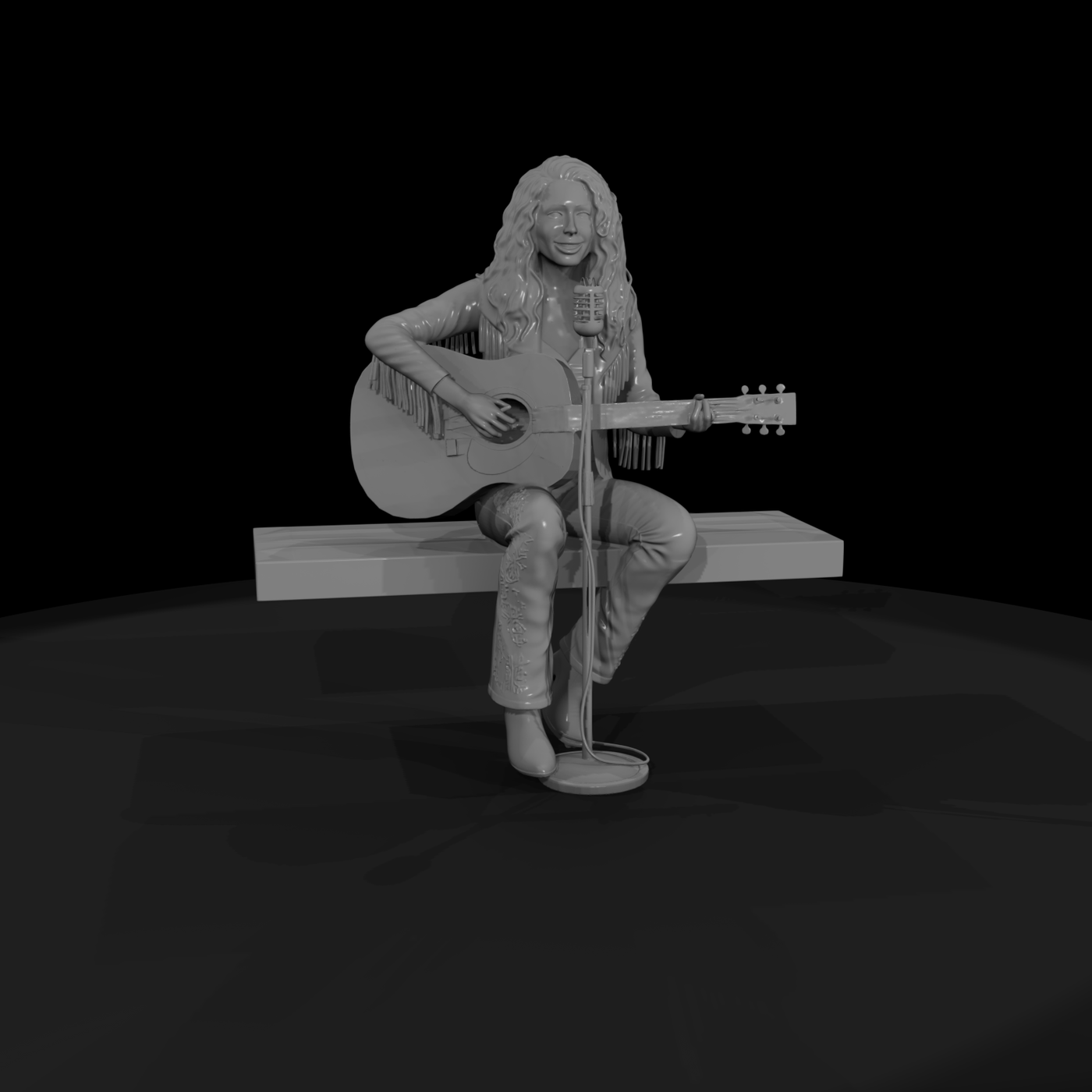 western bar acoustic musician
