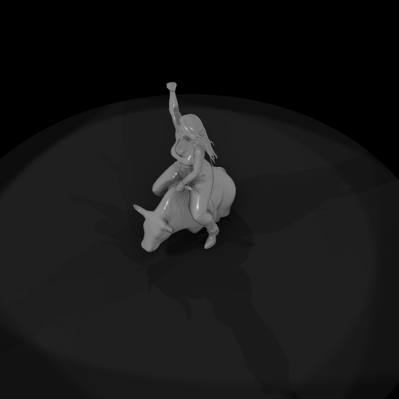 western bar curvy woman on