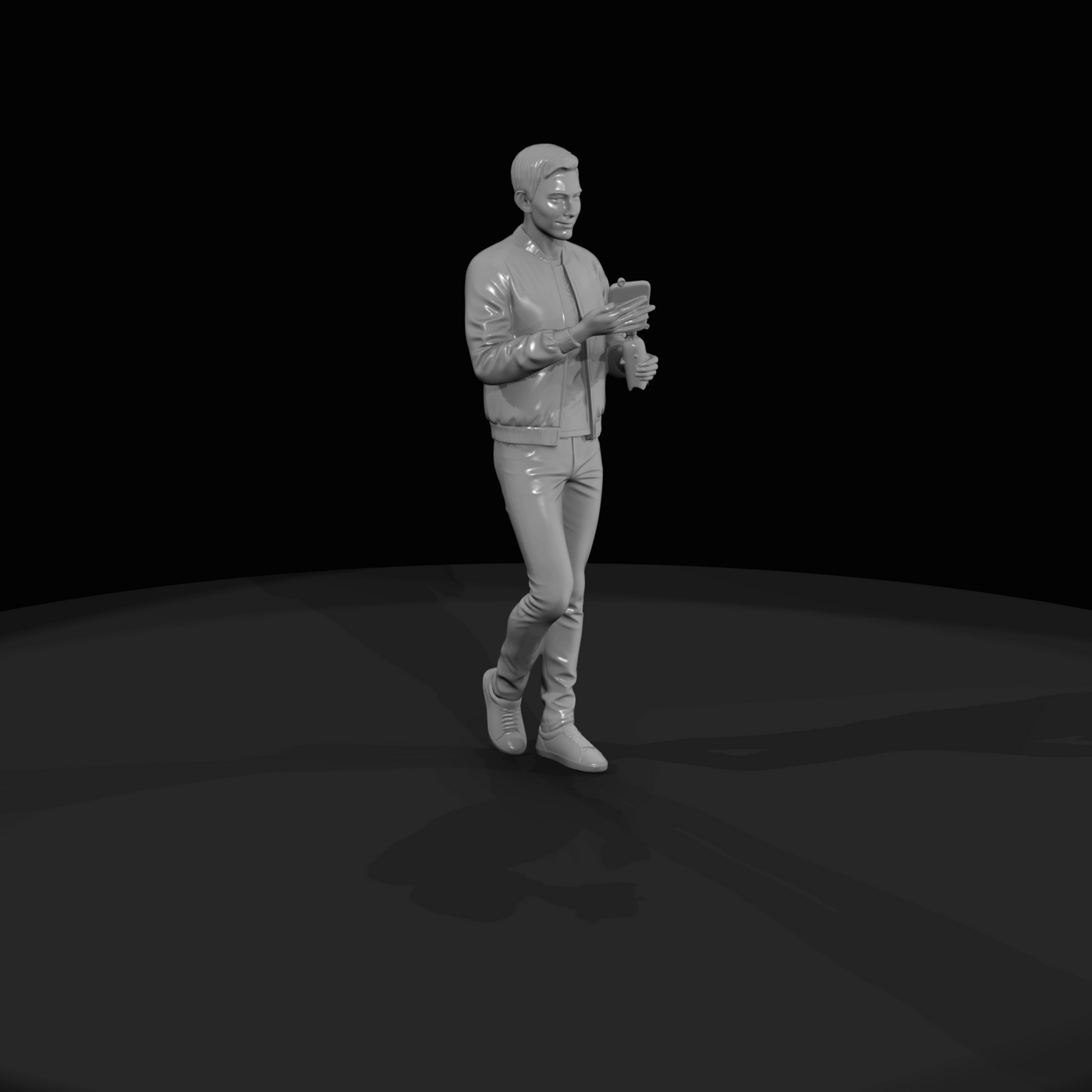 Western Bar Man On Phone (2010s-2020s)