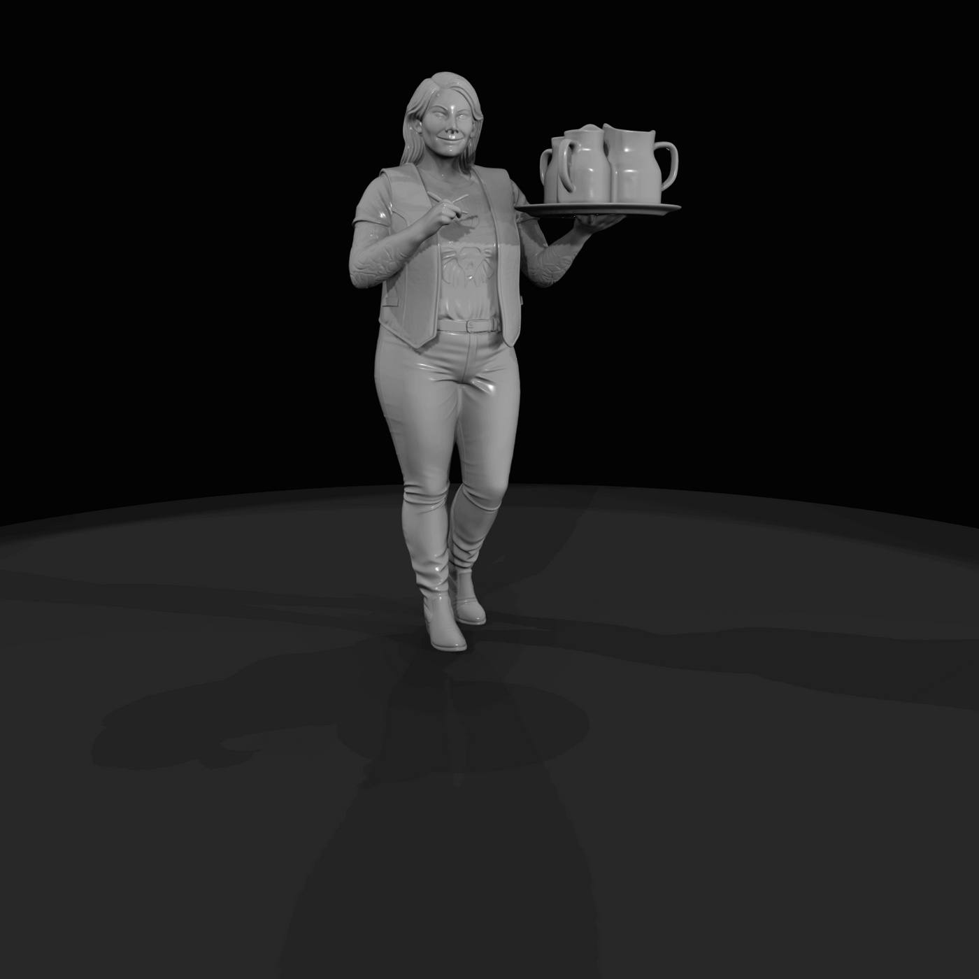 Western Bar Server Beth (Contemporary)