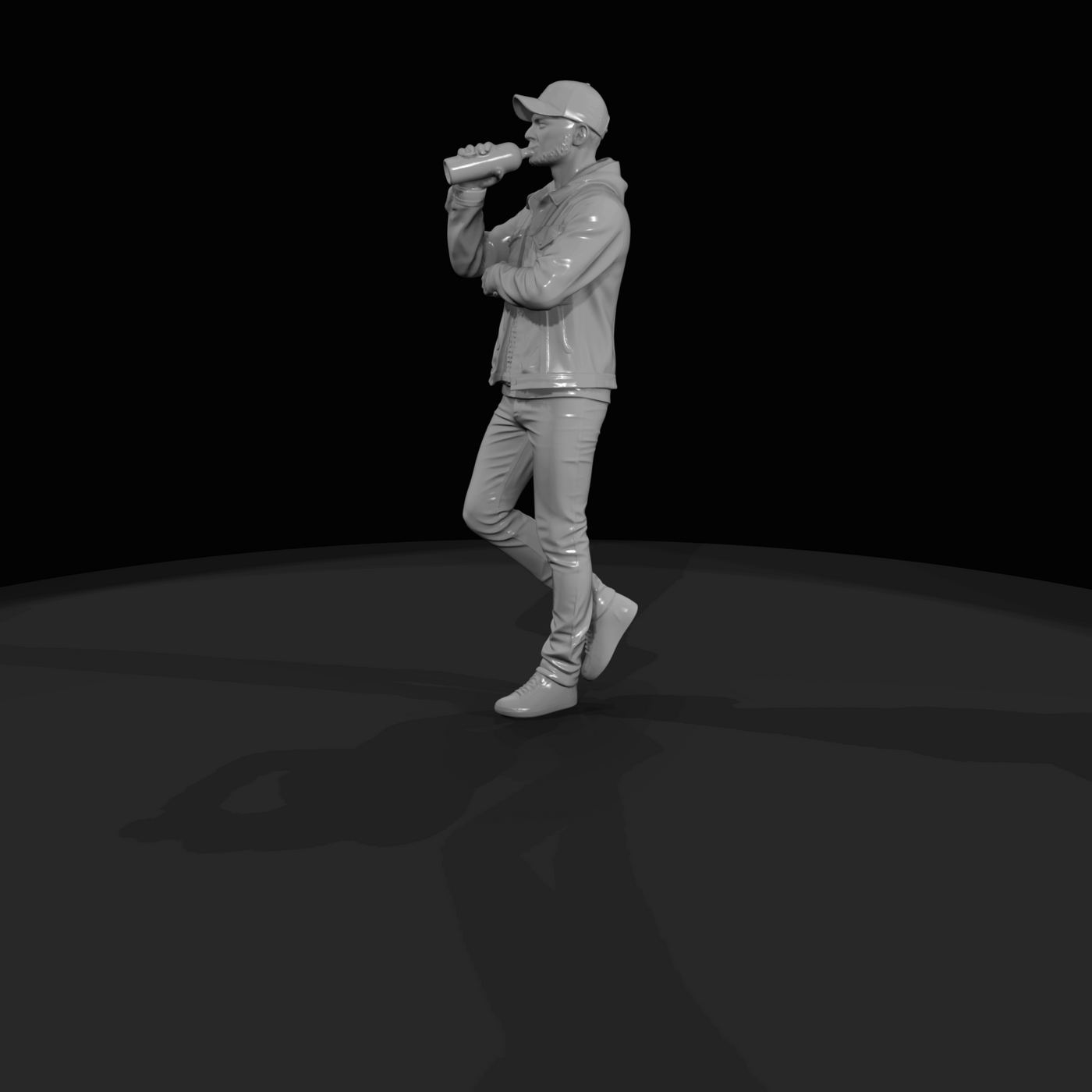 Western Bar Standing In Bathroom (2020s)