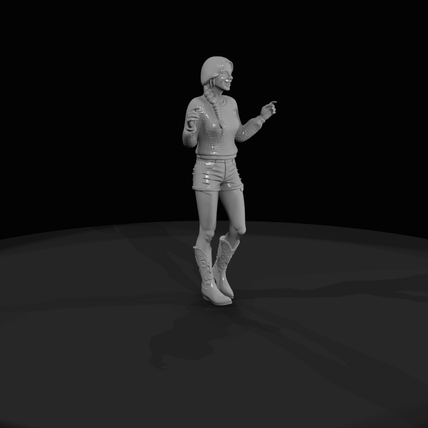 Western Bar Woman With Fender (estimated)