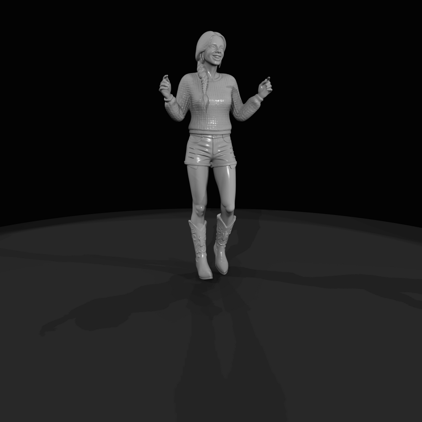Western Bar Woman With Fender (estimated)