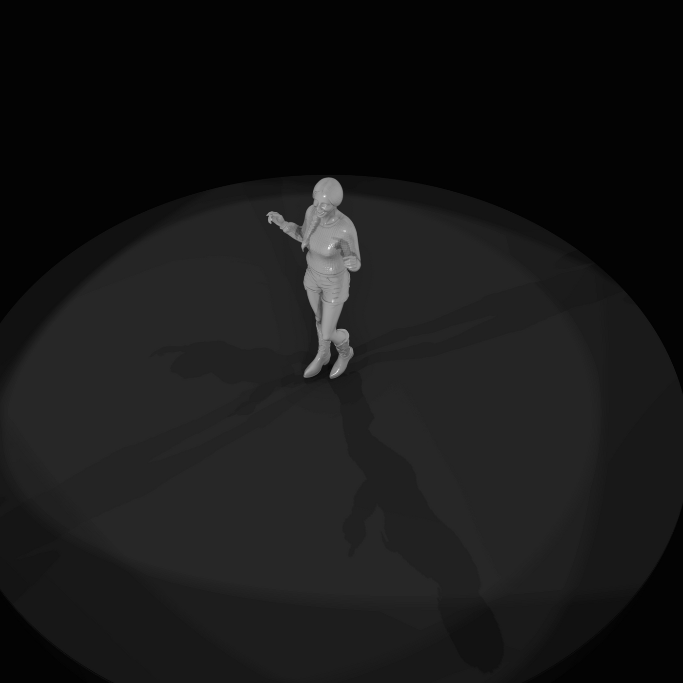 Western Bar Woman With Fender (estimated)