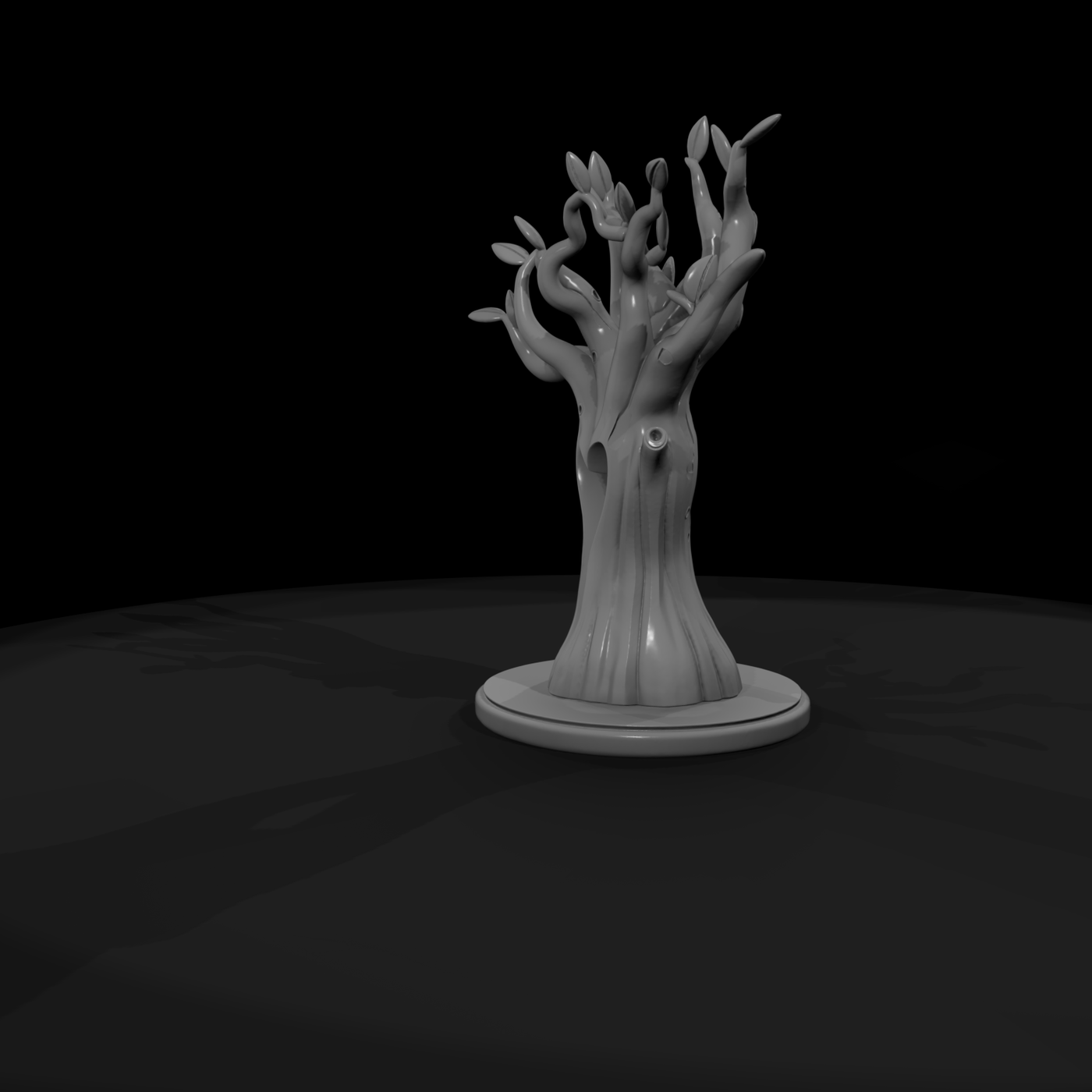 Whimsical Heart Tree Sculpture (3D Printable Miniature)