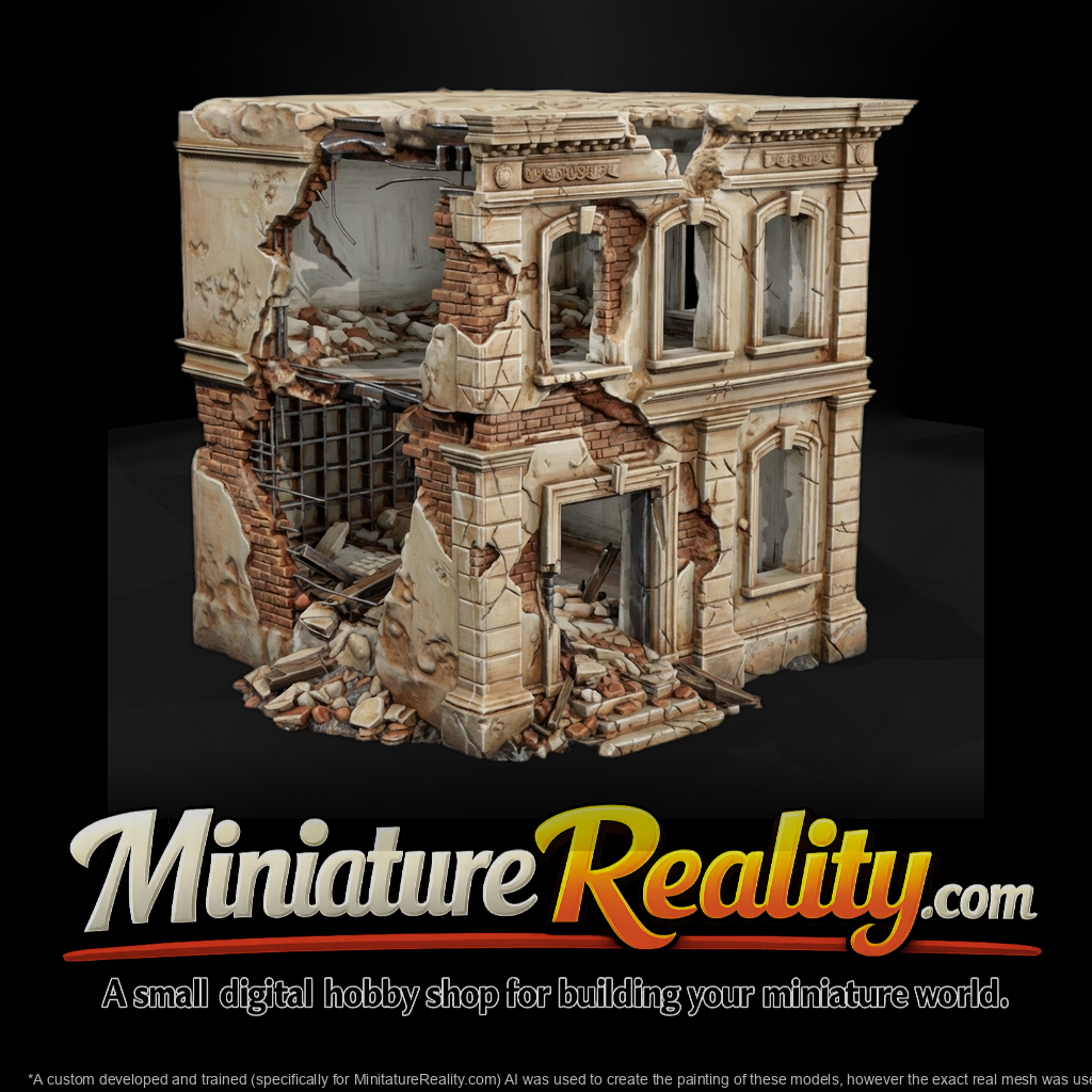 Wild West Ruined Bank Facade