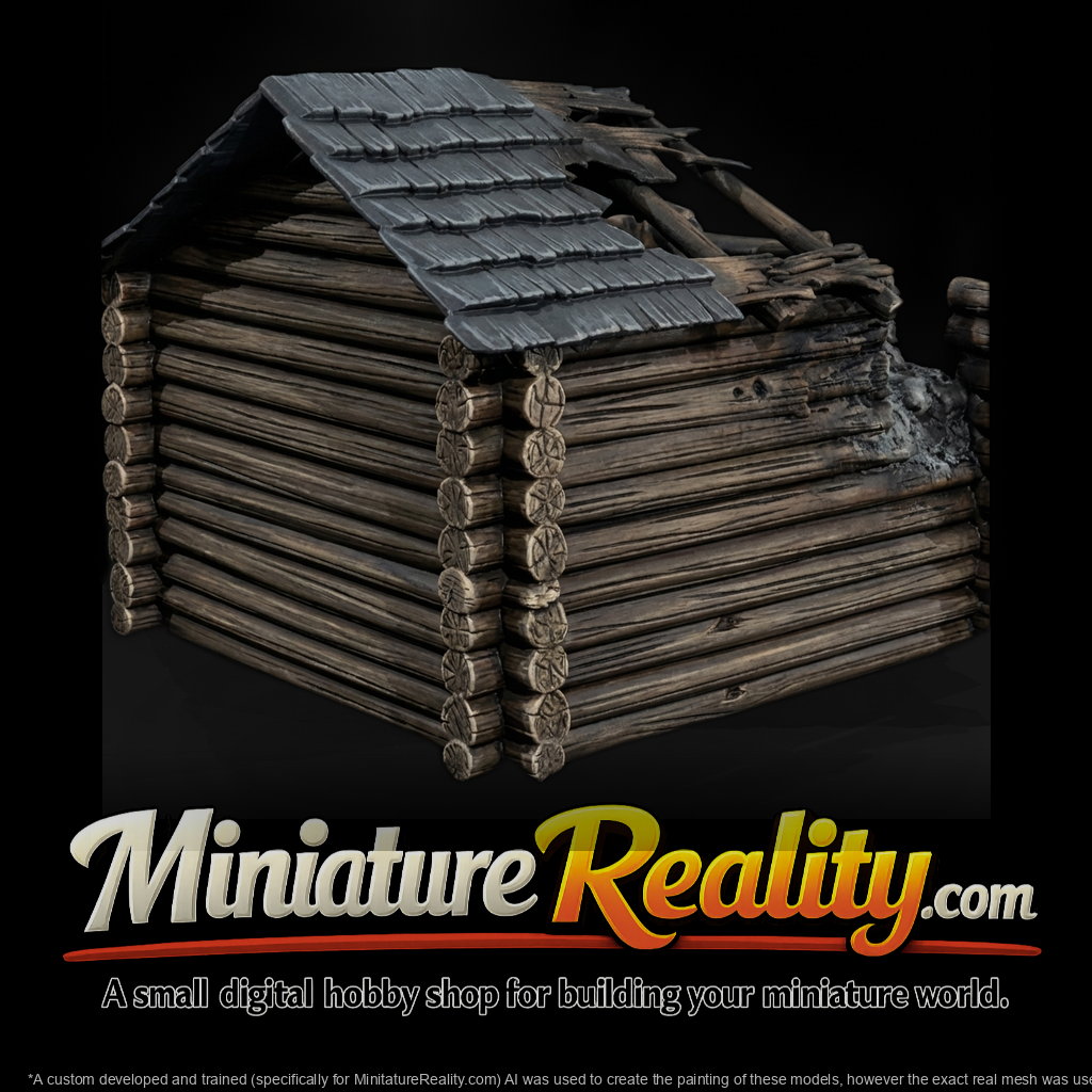 Ruined Wild West Log Cabin