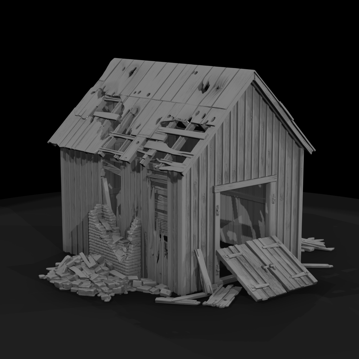Burned Blacksmith Shop Ruin