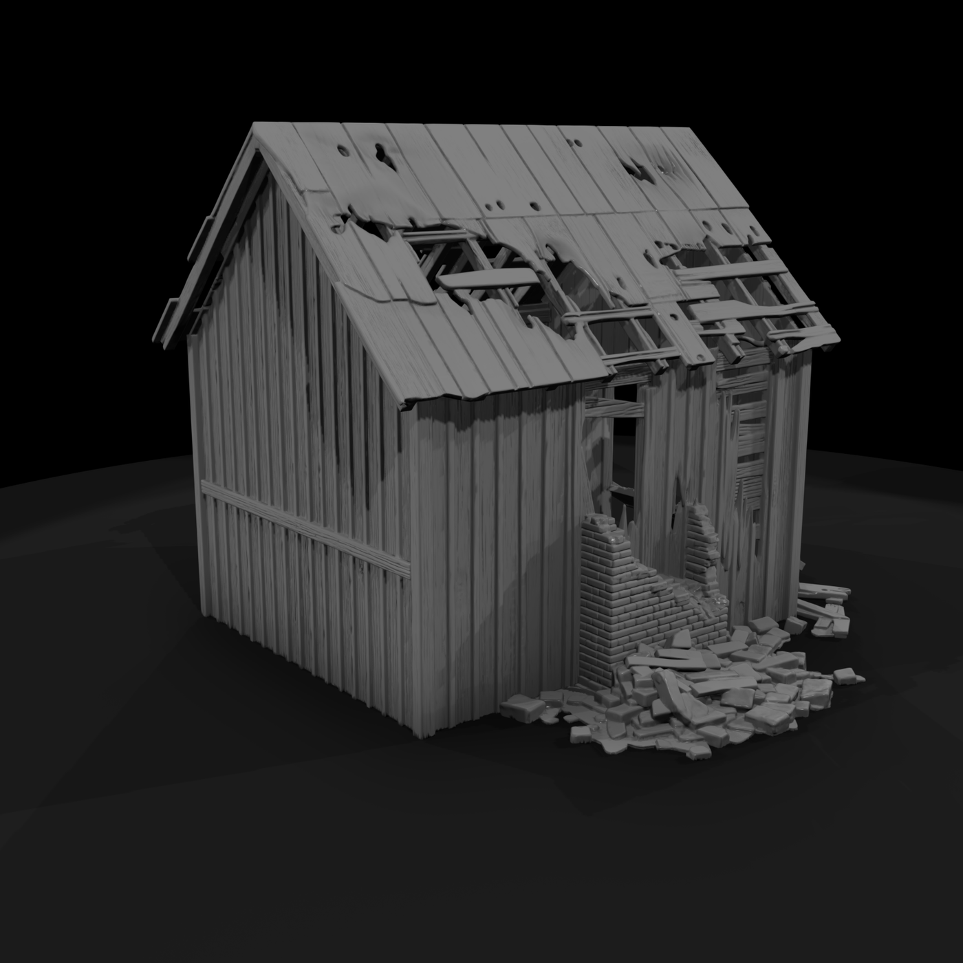 Burned Blacksmith Shop Ruin