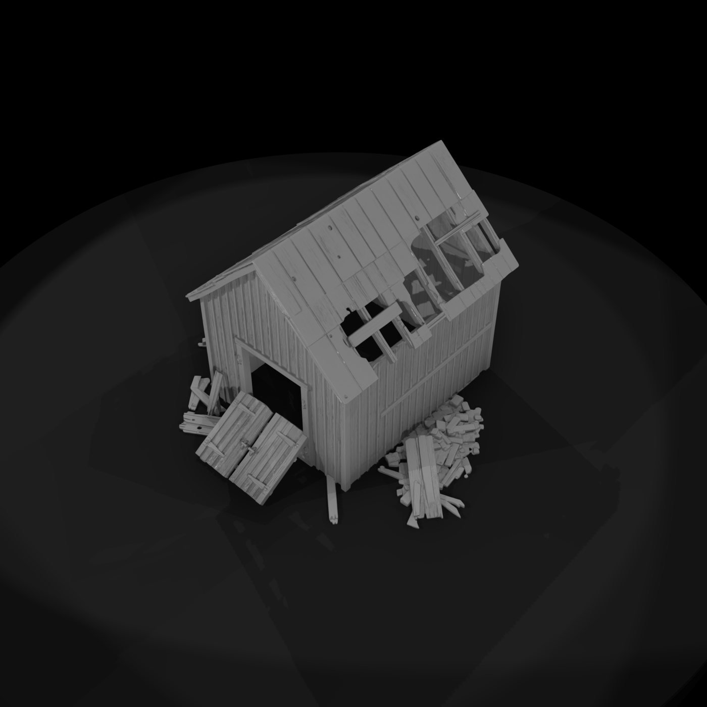 Burned Blacksmith Shop Ruin