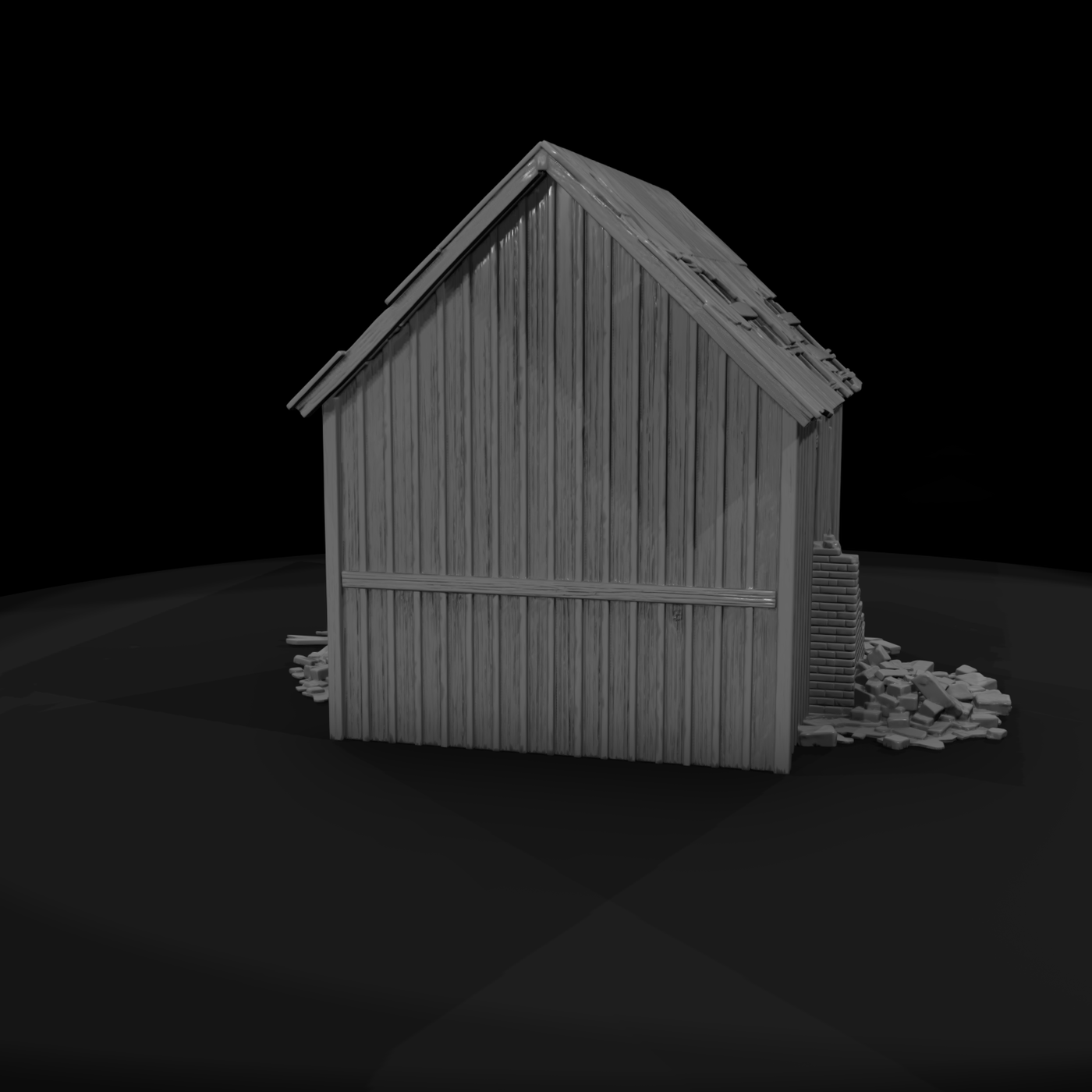 Burned Blacksmith Shop Ruin