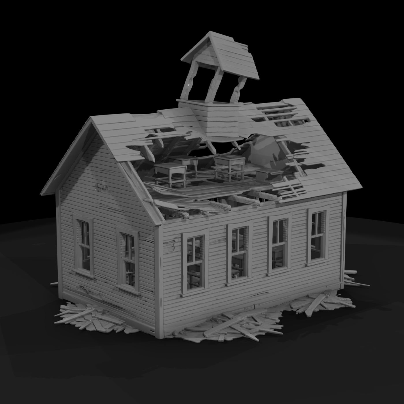 Wild West One-Room Schoolhouse Ruin