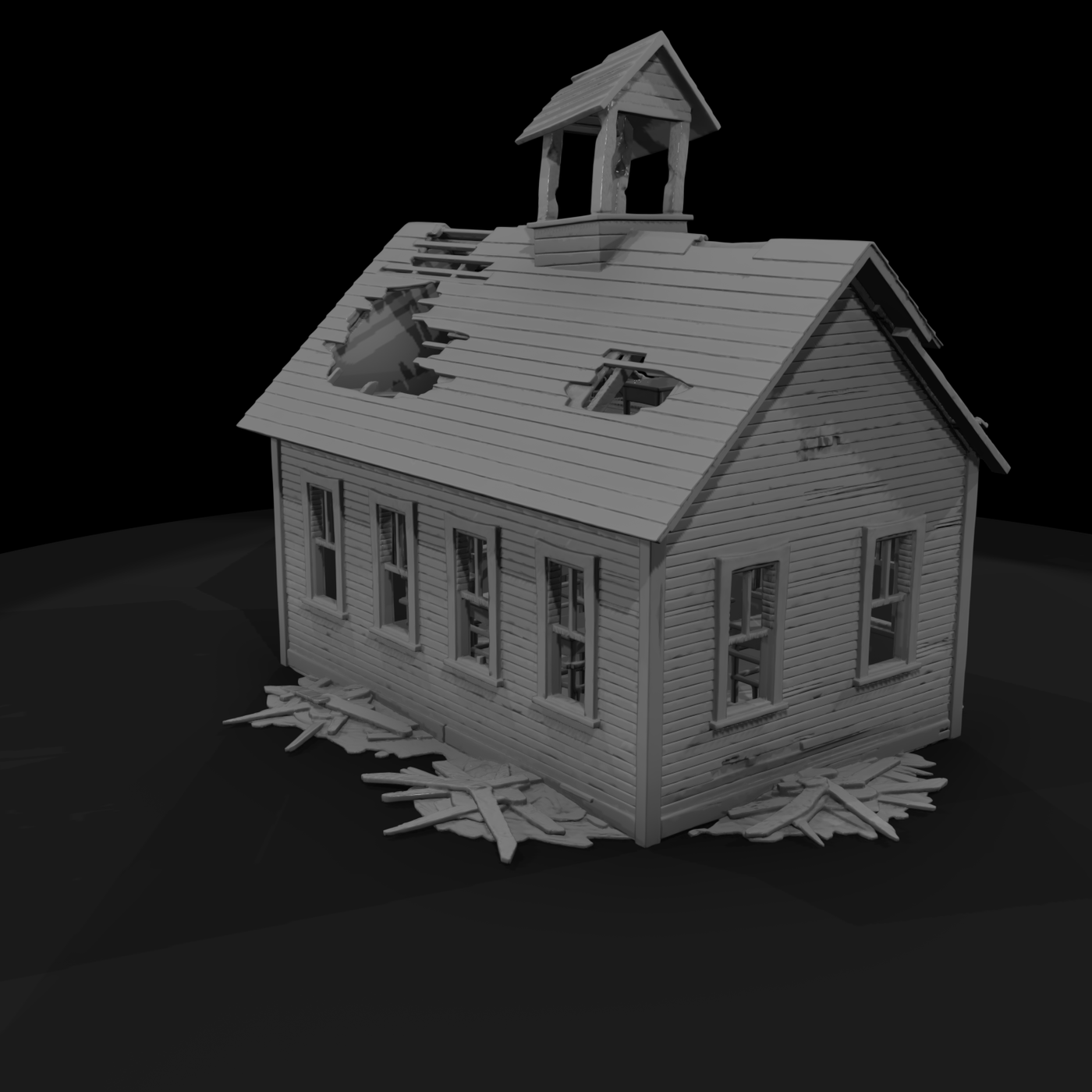 Wild West One-Room Schoolhouse Ruin