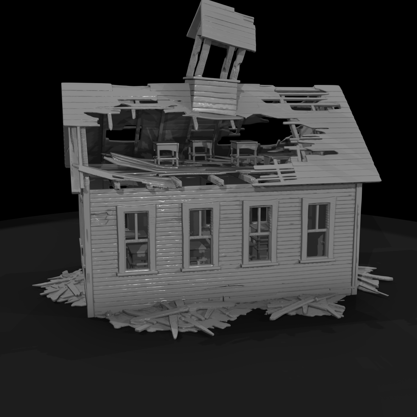 Wild West One-Room Schoolhouse Ruin