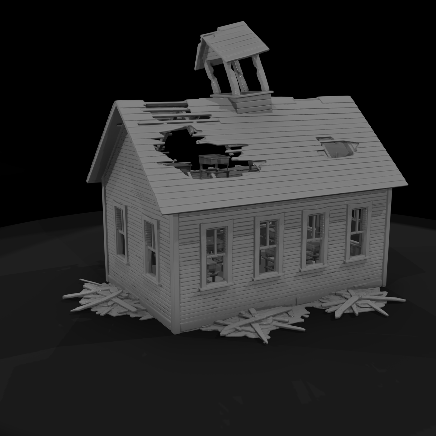 Wild West One-Room Schoolhouse Ruin